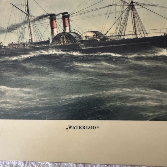 Scully & Scully “Waterloo” Tall Ship Lacquered Front, Felt Back Placemat - Picture 2 of 3